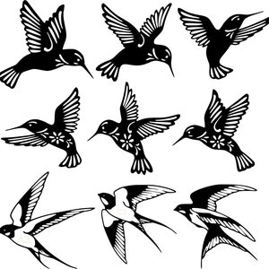 Single Birds laser cut wall decor