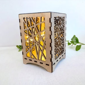 Night lamp-laser cut 85X125 mm 12 different templates