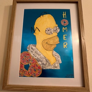 Homer Simpson Unique Stamp Artwork