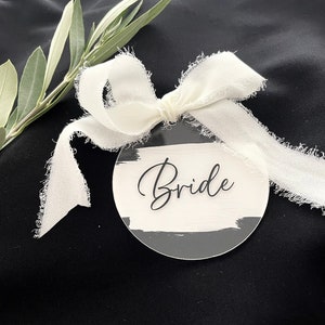 Platzkarte - Namensschild - Anhänger - Namensanhänger - Personalisierte Anhänger - Tischdeko Hochzeit - Braut  - personalisiert - acryl