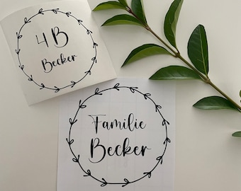 Briefkasten Aufkleber - Briefkastenschild - Namensaufkleber - personalisierter Schriftzug - Vinylaufkleber - Geschenk zum Einzug - NewHome