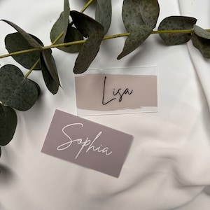 Platzkarte - Untersetzer - Namensschild - Tischdeko Hochzeit - Acrylschild - Acryl - Dekoration - Platzkarte Hochzeit - Personalisiert