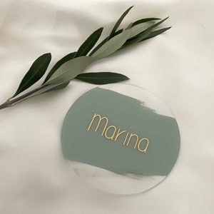 Place card - coaster - name plate - wedding table decoration - acrylic sign - acrylic - decoration - wedding place card - personalized