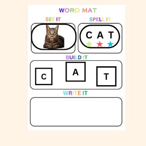 CVC Words Builder, CVC Worksheet, Learn To Read, Spelling & Writing Practice, Preschool, Kindergarten Printable, Phonics Game, Sight Words image 6