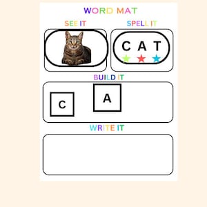 CVC Words Builder, CVC Worksheet, Learn To Read, Spelling & Writing Practice, Preschool, Kindergarten Printable, Phonics Game, Sight Words image 5