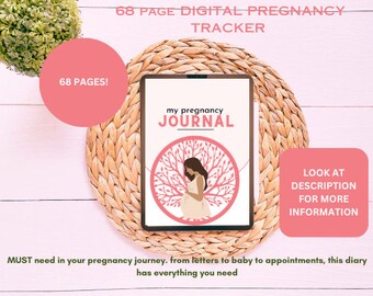 Digital Pregnancy Planner, New Mum Gift, Pregnancy journal, Pregnancy diary, Baby Planner, Pregnancy Gift, Pregnancy Tracker, Baby Book