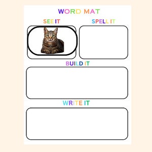 CVC Words Builder, CVC Worksheet, Learn To Read, Spelling & Writing Practice, Preschool, Kindergarten Printable, Phonics Game, Sight Words image 2