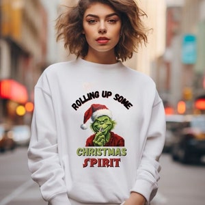 Grinch kerstt-shirt - retro ontwerp digitale download Merry Grinchmas Tee