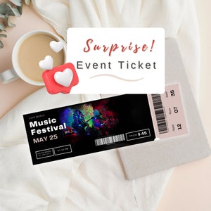 Ultimate Music Festival Experience Digital Pass to Unforgettable Adventure Live Concert Editable Digital Ticket Collectible Theater Ticket