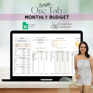 Excel Monthly Budget Planner: Finance Tracker (Digital Download)