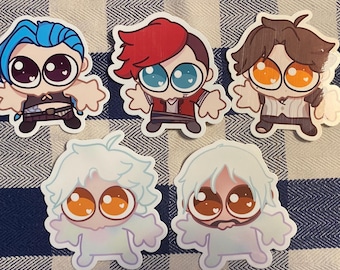 Arcane League of Legends Character Stickers: Viktor, Jinx, Vi, Jayce