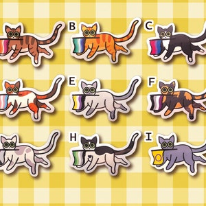 Pride Cat Stickers | Water Resistant Vinyl Stickers | Queer stickers | LGBTQ+ Flag Set | Rainbow Pride Pack | Laptop Decal| Tumbler