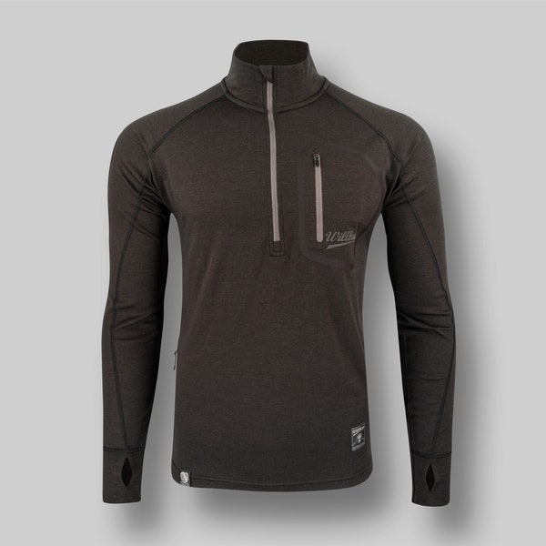 Willburg – Nyala – Merino Tac Tech Longshirt: Your middle layer for the ultimate outdoor adventure – Be the 'Merino Wolf'!