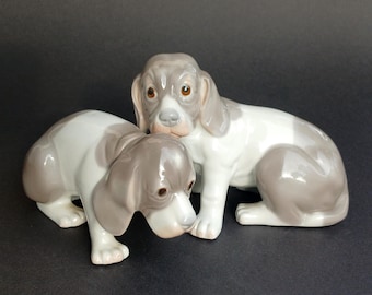 Lladro Nao Daisa Porcelain Dog Figurine, Playing Puppy Ornament