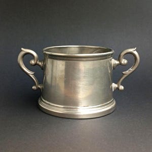 Antique Nickel Sugar Bowl / F&W / Fleitmann Witte and Co. 1900s