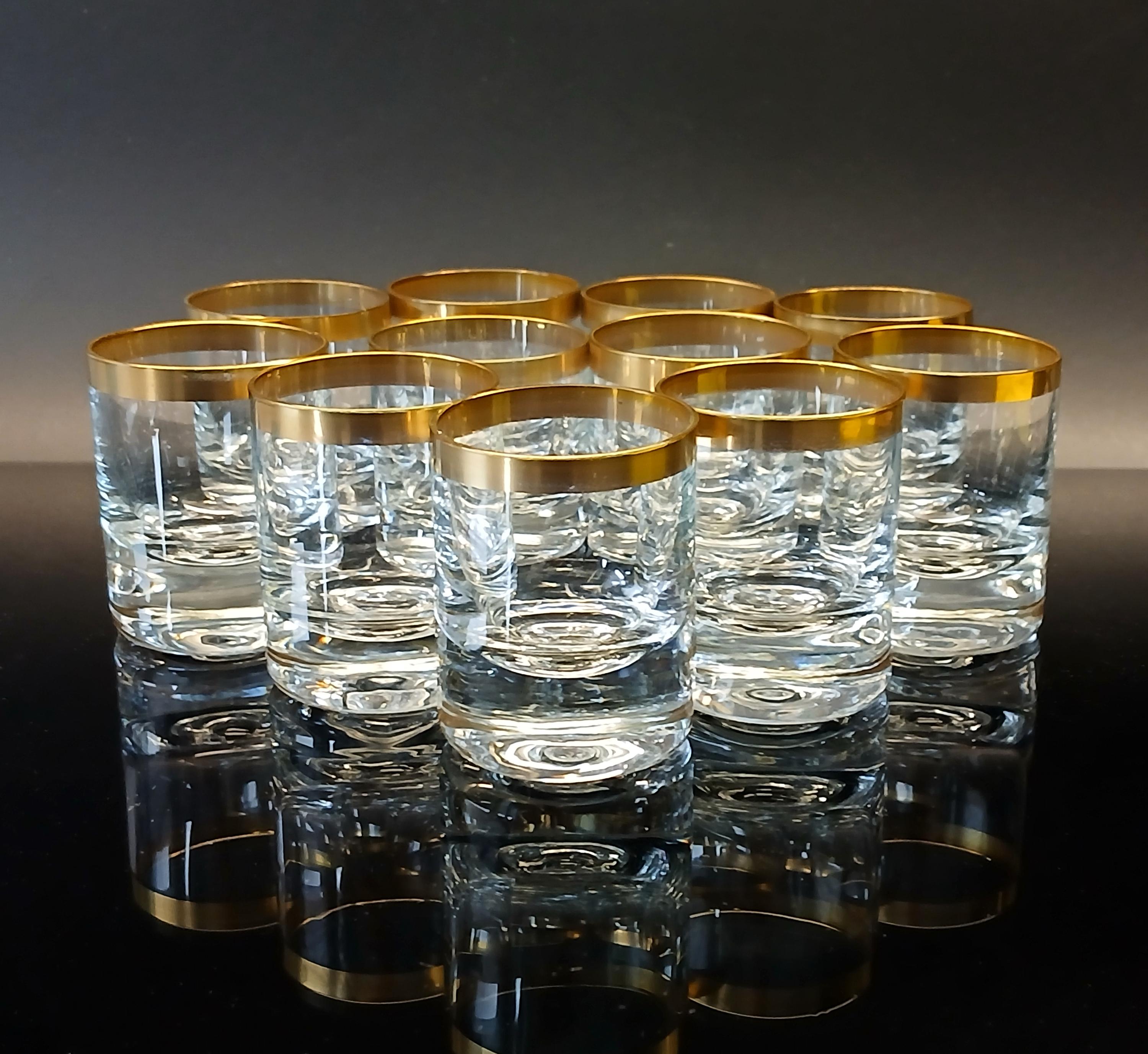 Glaeser mit goldrand