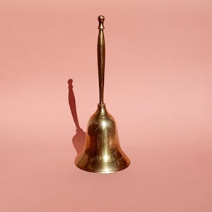 Vintage Brass bell with handle /