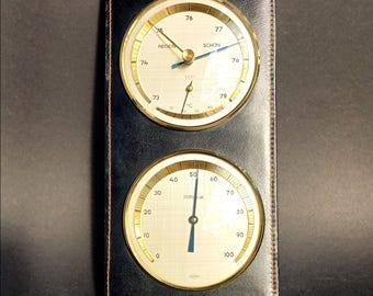 Vintage Barometer. Wall Mounted Home Weather Station, West Germany 60s.