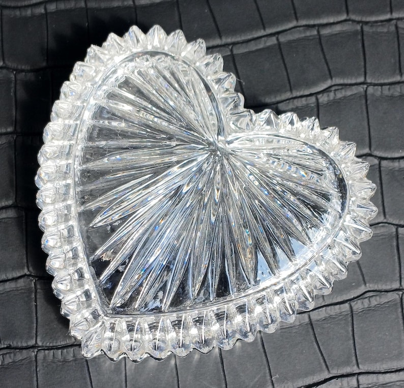 Caixa de cristal em formato de coração vintage da Nachtmann – Porta-joias em cristal com 24% de chumbo, com caixa original, fabricada na Alemanha. imagem 11