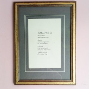 Vintage Wooden Frame, Unused, New. All Original with Glass and Backing Stand.