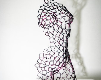 Female Torso Abstract Welded Art | Metal HomeDecor Handmade Sculpture