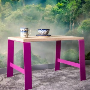 Steel Table Legs | DIY Bench | Orange countertop base image 2