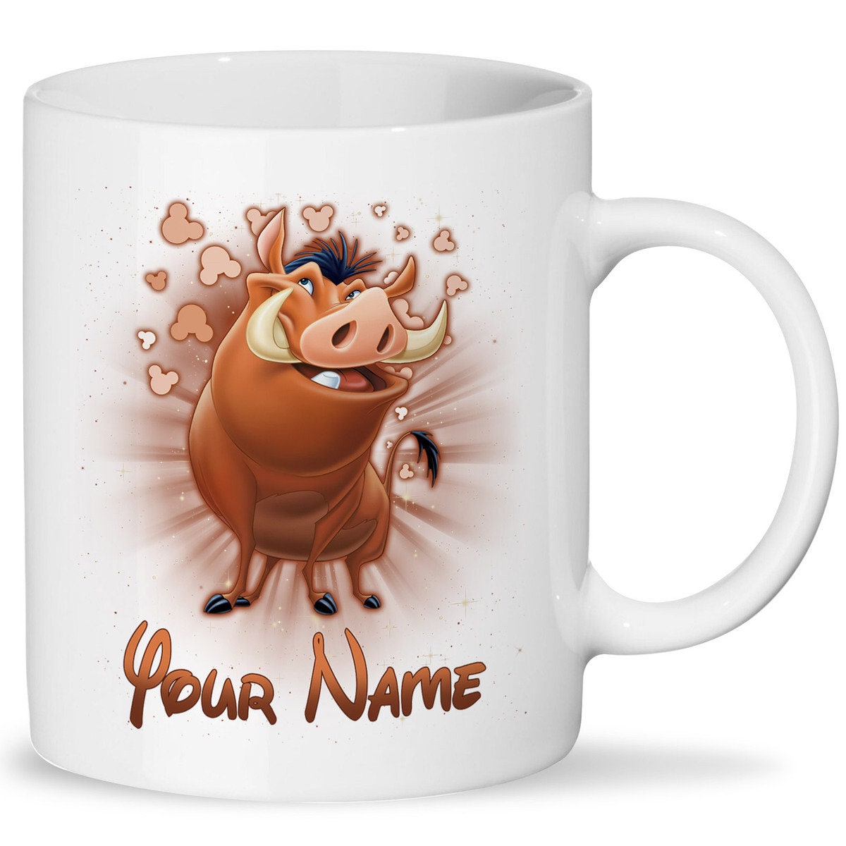 Personalized Pumbaa Mug, Pumbaa Coffee Cup, Custom Disney Mug, Disney Mug