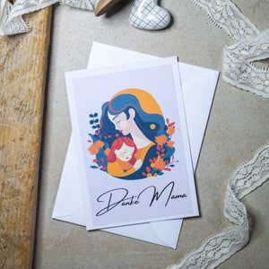 Karte zum Muttertag als Geschenk | Süßes Muttertagsgeschenk um deiner Mama "Danke" zu sagen | A6 Postkarte Klappkarte Dankeskarte