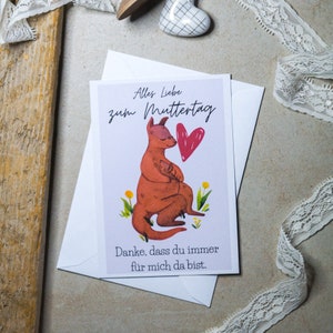 Personalisierte Karte zum Muttertag als Geschenk | Süßes Muttertagsgeschenk um deiner Mama "Danke" zu sagen | A6 Postkarte Klappkarte