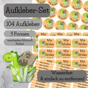 104 Namensaufkleber für Gegenstände | personalisiert Fantasie | wasserfest | für Kita Kindergarten und Schule | Geschenk zur Einschulung