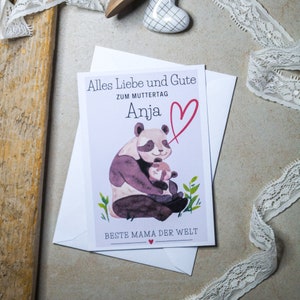 Personalisierte Karte zum Muttertag als Geschenk | Süßes Muttertagsgeschenk um deiner Mama "Danke" zu sagen | A6 Postkarte Klappkarte