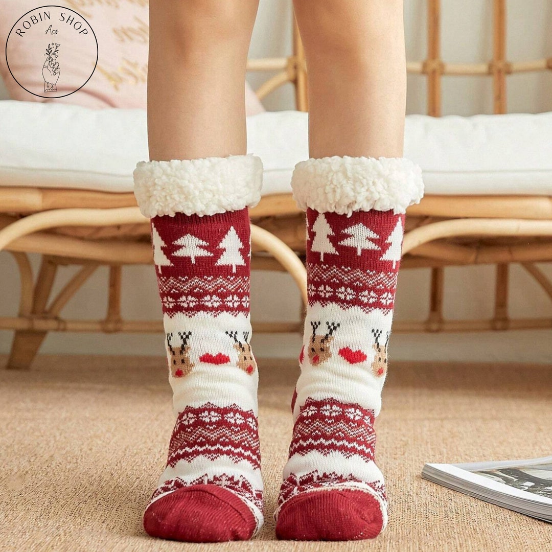Fuzzy Christmas Socks Soft Winter Socks Plush Christmas Themed Socks fuzzy-christmas-socks-soft-winter-socks-plush-christmas-themed-socks