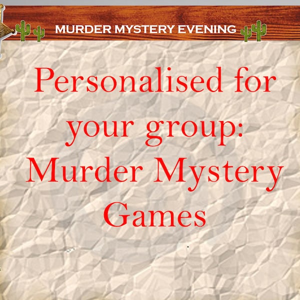 Personalised Crime & Murder Mystery Party Game Script Cowboy Or Etsy