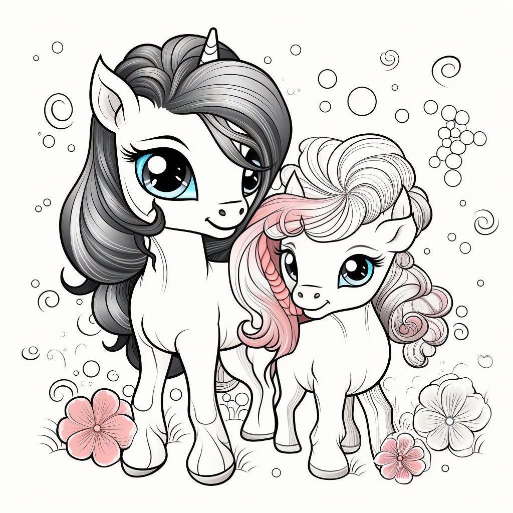 My Little Pony Unicorn Coloring Pages (Free PDF Printables) - Ink Unicorn, image size:1024x1024