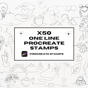 Tampons une ligne pour tatouage Procreate, Pinceaux Procreate, Tampons pour tatouage féminin, Botanique, Trait fin, Tatouage flash fille Procreate, Femme, Jolie