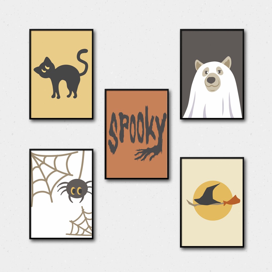 Halloween Wall Art Halloween Decor Wall Art Print Halloween Etsy