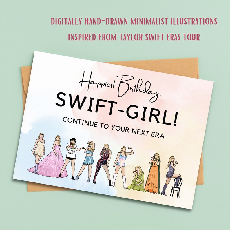 Taylor Swift Birthday Card Printable Taylor Swift Eras Happy Etsy Taylor Swift Birthday Card Printable Taylor Swift Eras Happy Etsy