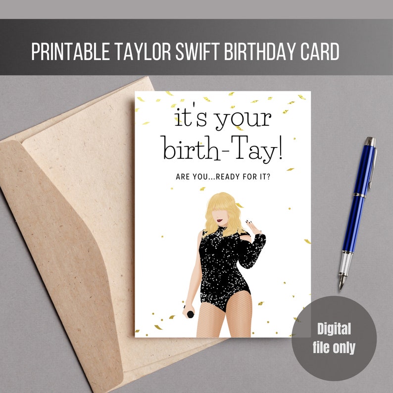 Taylor Swift Birthday Card Printable - Il 794xN.5758140532 4iys 