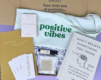 Positivity Gift Box | Self Care Gift, Positive Mindset, Motivating Gift Box, Positive Affirmations, Gratitude Journal, Affirmation Cards