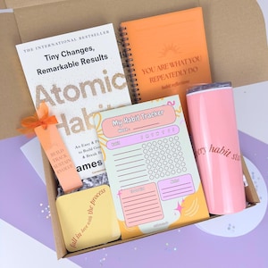 Healthy Habits Kit with Self Development Book - Self Esteem Gift Box, Personalised Gift Box with Self Improvement Book and Journal