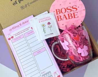 Productivity Box | Motivational Gift Hamper Box | Self Development Gift, Personal Growth, Self Care, Organisational Notepad, Opportunitiy
