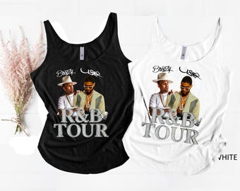 Camiseta sin mangas de la gira de Chris Brown y Usher, atuendo de concierto de R&B, hip hop, streetwear, festival 2026
