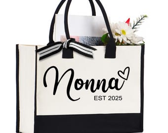 Bolsa de tela personalizada para abuela, regalo para la nueva abuela