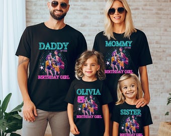 Camiseta de cazadora de demonios Huntrix para cumpleañera de Kpop, top de fiesta infantil a juego para toda la familia