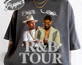 Camiseta sin mangas de la gira de Chris Brown Usher, Comfort Colors, R&B, concierto, hip hop, streetwear.