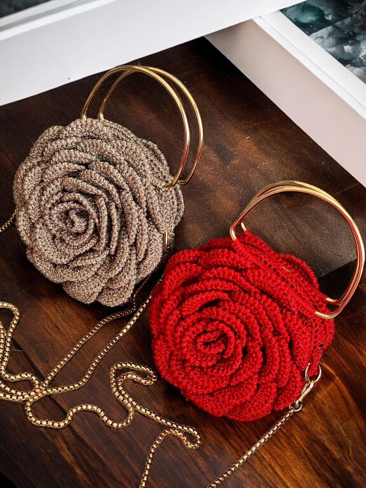 Rose Shaped Bag Holder Table Floral Hanger Table Holder - Temu