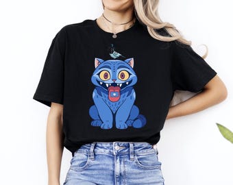 Camiseta unisex con gráfico de tigre y pájaro de Derpy, regalo para fans del K-pop, cazadores de demonios