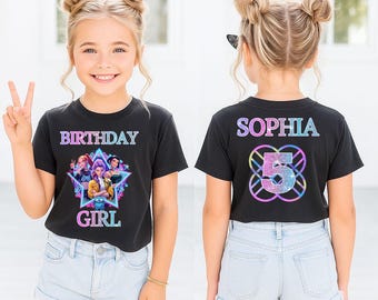 Personalized Huntrix Birthday Shirt, Kpop Demon Hunter Tee, Birthday Gift for Kids
