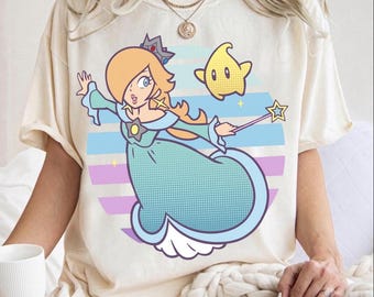 Rosalina and Luma Shirt, Super Mario Striped Portrait Tee, Nintendo World Family Vacation Trip Shirt, Universal Orlando Tee