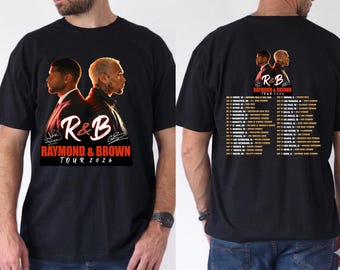 Camiseta de Chris Brown con las fechas de la gira de 2026, estampado en la espalda, camiseta de concierto de R&B, colores cómodos.